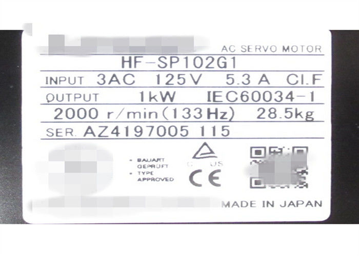 MITSUBISHI 산업용 컴팩트 서보 모터 유닛 HF-SP102G1 (1/6) 기어 CNVM-6120-6