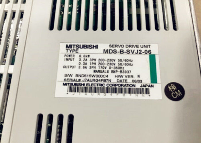 미쓰비시 멜다스 0.6KW 산업 AC 서보 드라이브 유닛 MDS-B-SVJ2-06 3.2A 3PH 200-230V