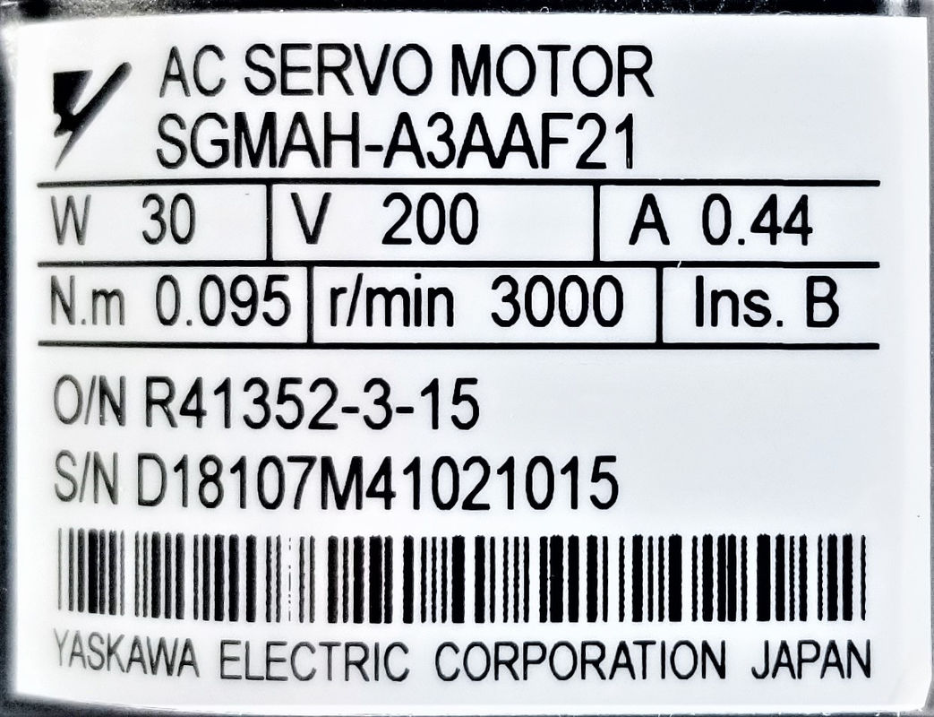 야스카와 AC 세르보 모터 SGMAH-A3AAF21 오리지널 박스에서 완전히 새로운