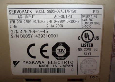 중량 산업용 YASKAWA 서보 시스템 IP20에서 IP66 보호 클래스 1.3kW 벡터 제어
