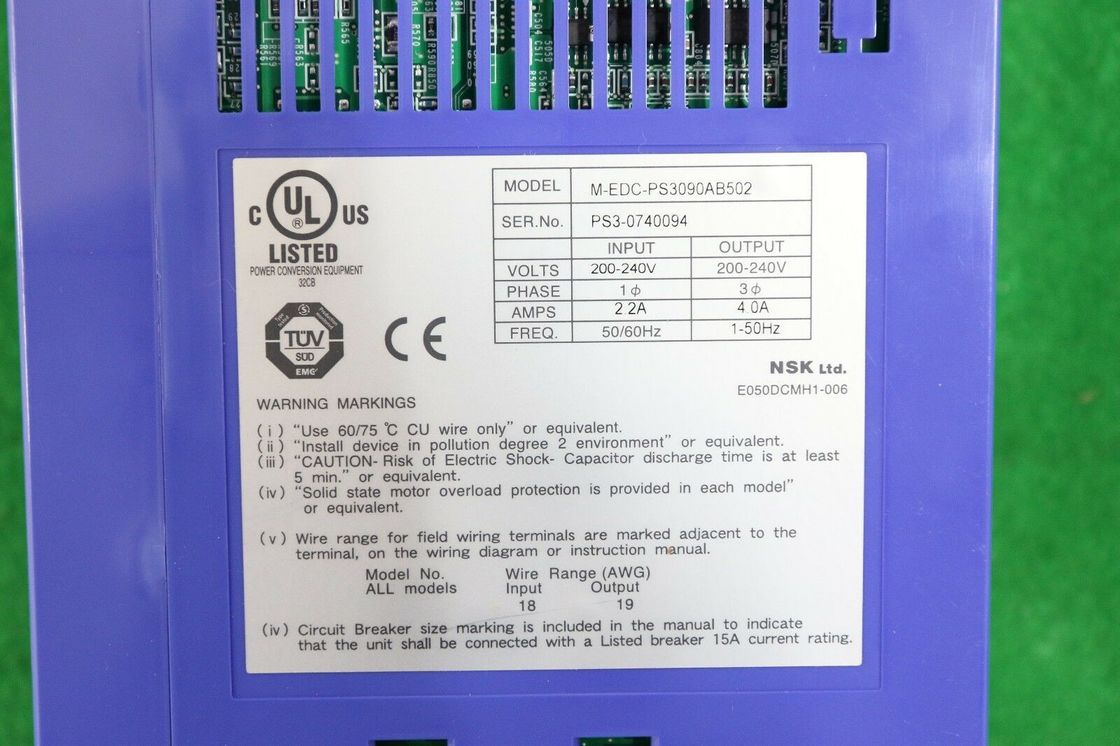 NSK M-EDC-PS3090AB502 MEDC 정밀 서보 드라이브 450W 0-15A 0-30V DC 산업