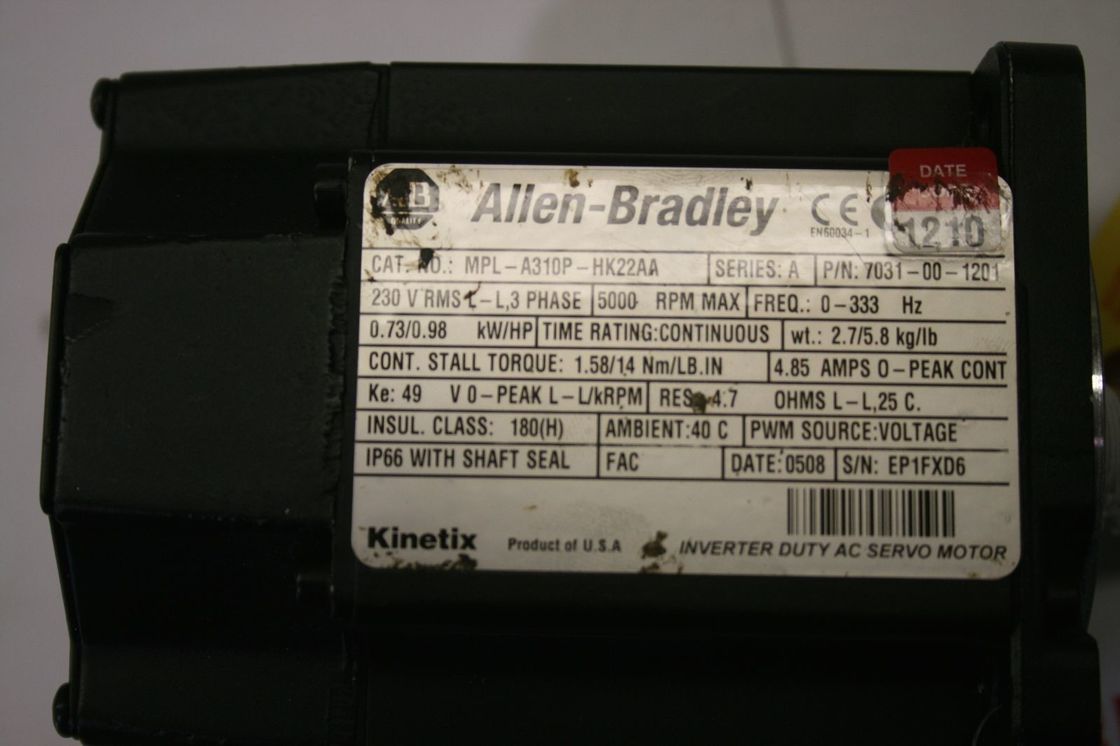 ALLEN-BRADLEY MPL-A310P-HK22AA MPL 시리즈 MPL 240V AC 회전 서보 모터