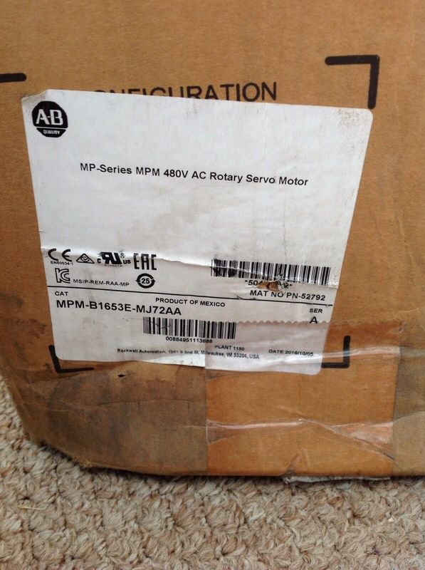 ALLEN-BRADLEY MPM-B1653E-MJ72AA MPM 시리즈 MPM 480V AC 회전 서보 모터